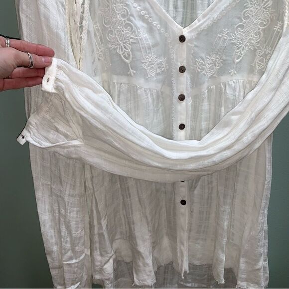 Free People White Blouse XS - Picture 4 of 6